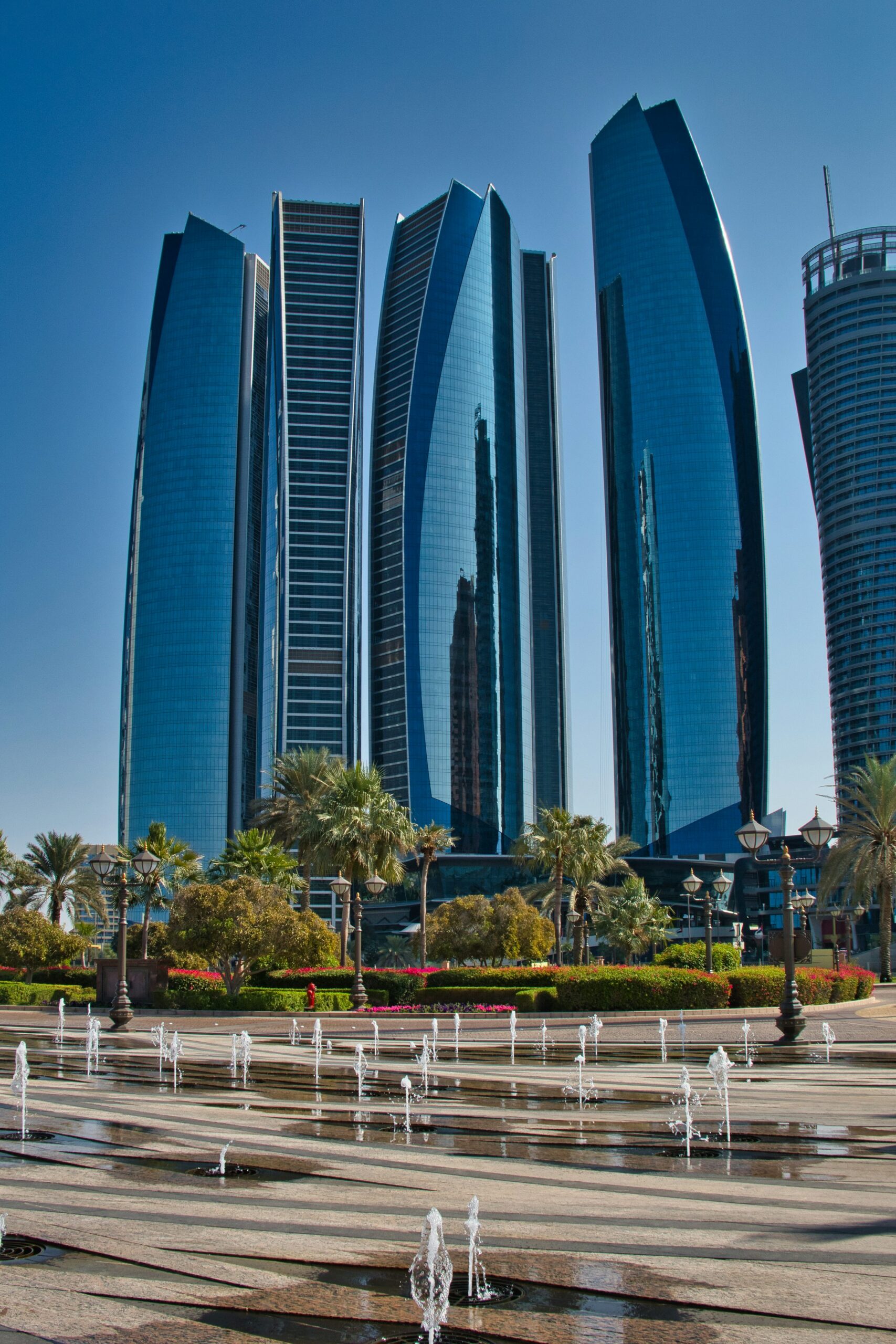 Abu Dhabi skyline for flights from Hyderabad to Abu Dhabi