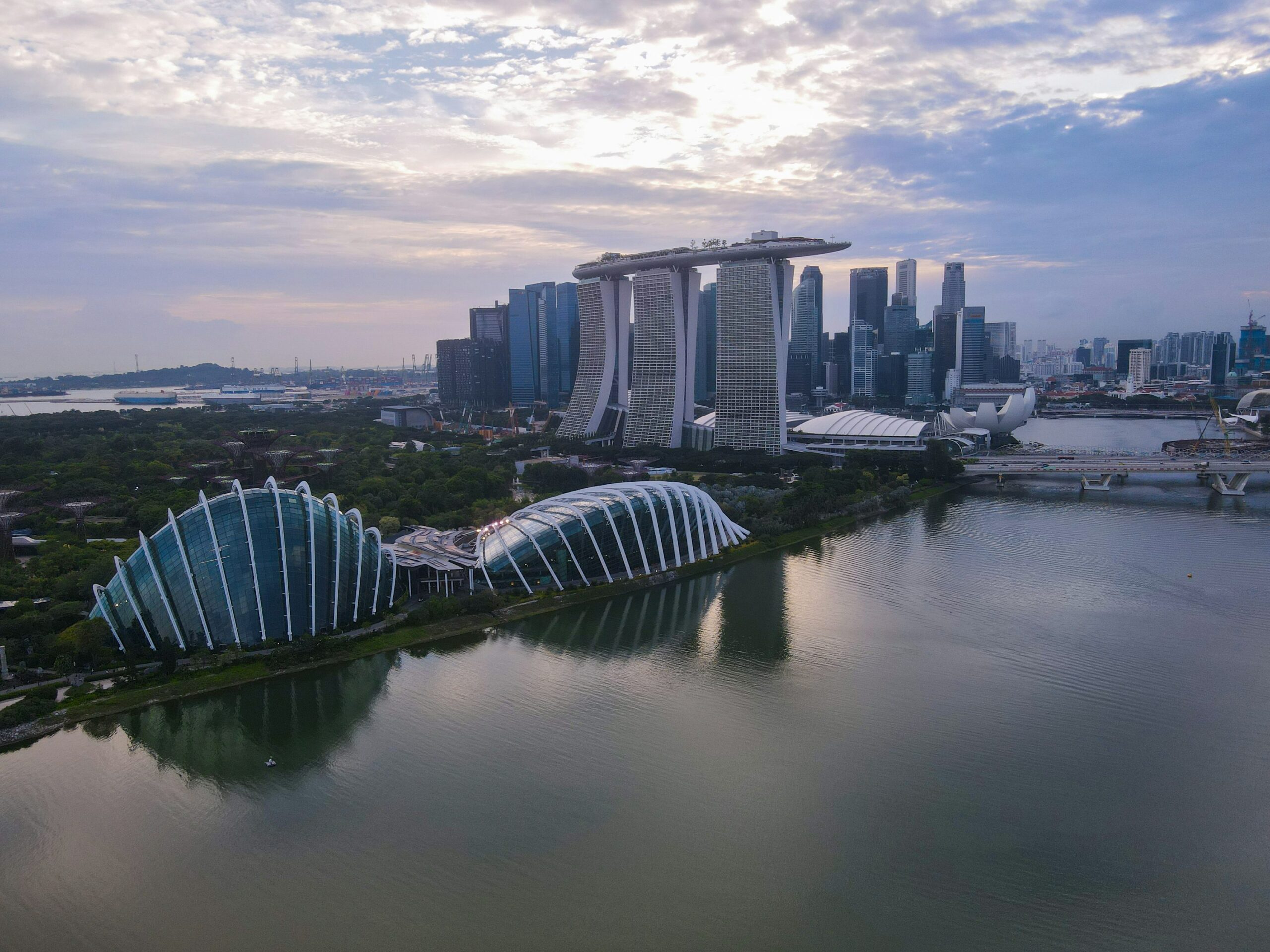 Singapore skyline for flights from Delhi to Singapore