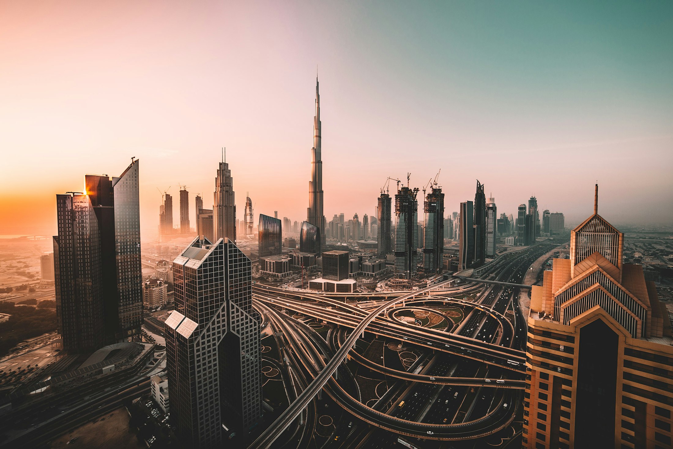 Dubai skyline and marina lights at night for a nightlife guide