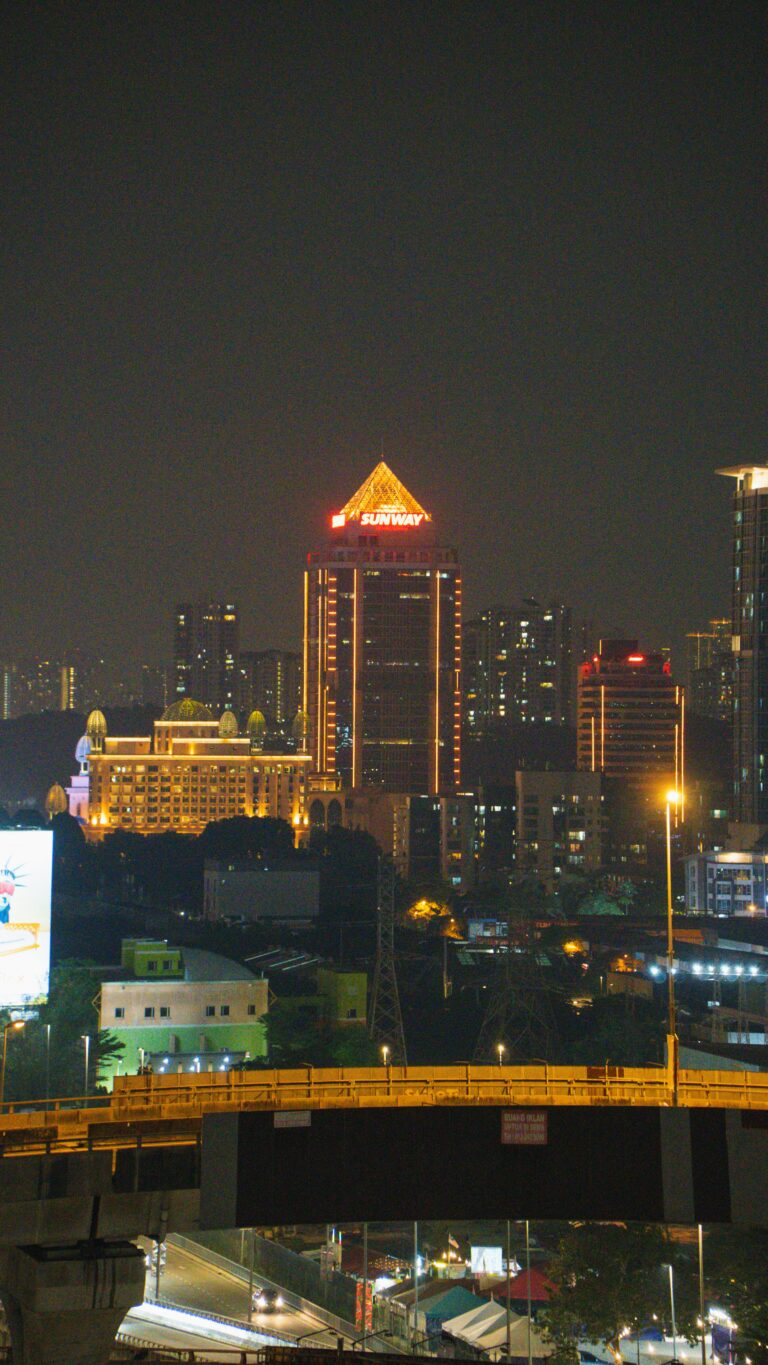 Kuala Lumpur skyline at night for a Farelyt nightlife guide